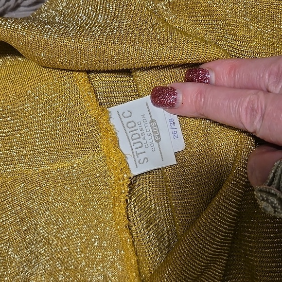 Elegant Brown and Studio C Gold SLEEVELESS Women's Tops BUNDLE 3X 26/28 - Picture 3 of 3